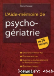 L'aide-mémoire de psycho-gériatrie