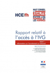 Rapport relatif à l'accès à l'IVG. Volet 1